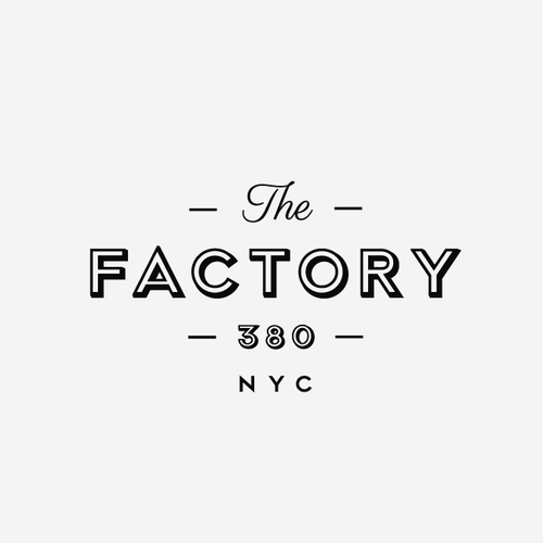 Type design with the title 'The Factory 380'