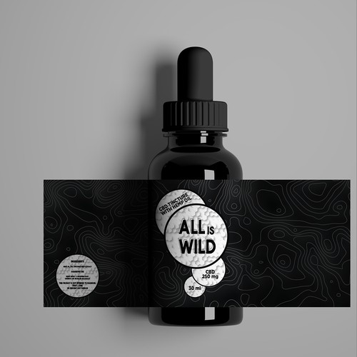 Mockup label with the title 'CBD label'