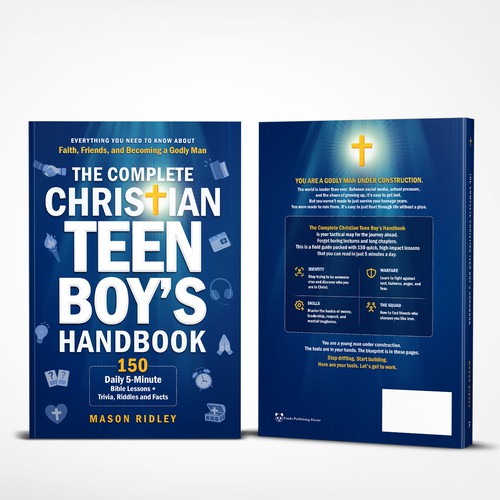 Religious book cover with the title 'Christian Teen Boy’s Handbook'