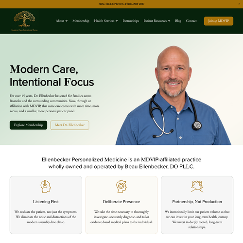 Newsletter design with the title 'Custom Squarespace website design for  Ellenbecker Personalized Medicine'