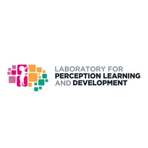 Research logo with the title 'Logo design for Laboratory for Perception Learning and Development'
