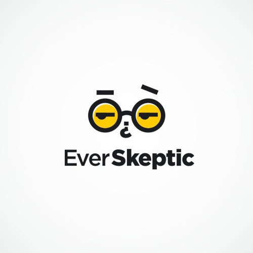 Mysterious logo with the title 'Logo for a Podcast about critical thinking and skepticism'