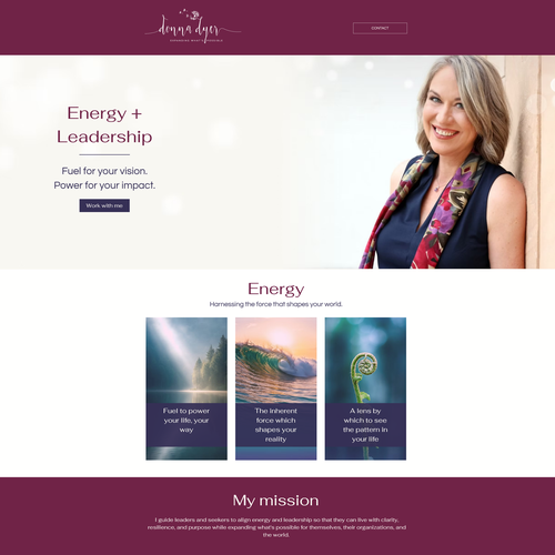 Coaching website with the title 'Executive Coaching & Wellness Web Design | UI/UX'