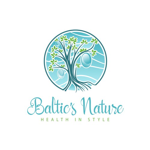 Blue and green logo with the title 'Baltic's Nature'