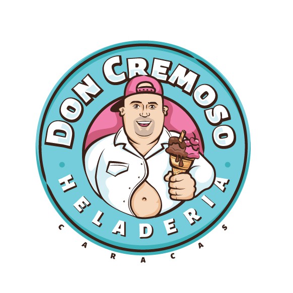 Ice cream shop design with the title 'Ice cream shop logo'