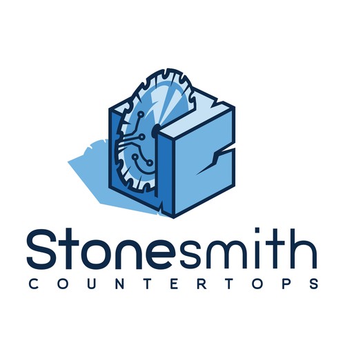 Industrial design with the title 'A logo for stone countertop manufacturer'
