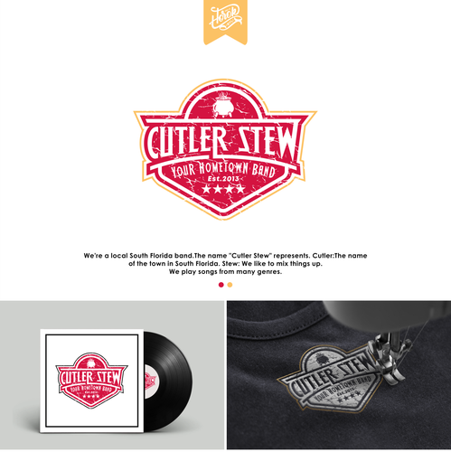 Country music logo with the title 'Logo for Local Rock/Country Band Cutler Stew'