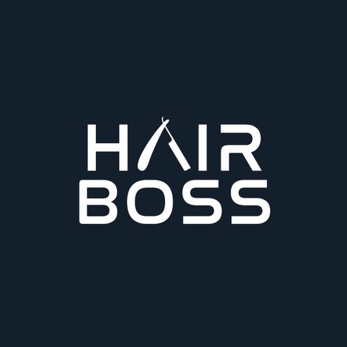 Barber design with the title 'Hair Boss'