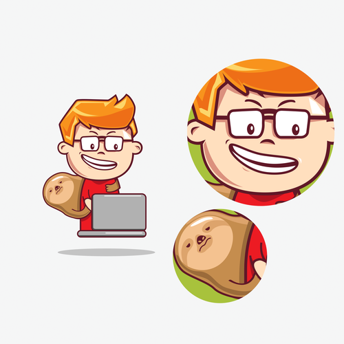 Sloth design with the title 'mascot boy'