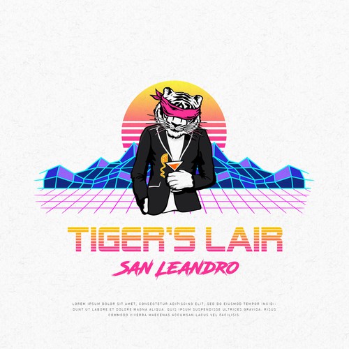 Tiger design with the title 'Tiger's Lair'