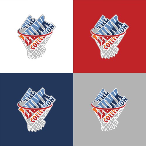 Basketball design with the title 'The Dunk Collection Logo'