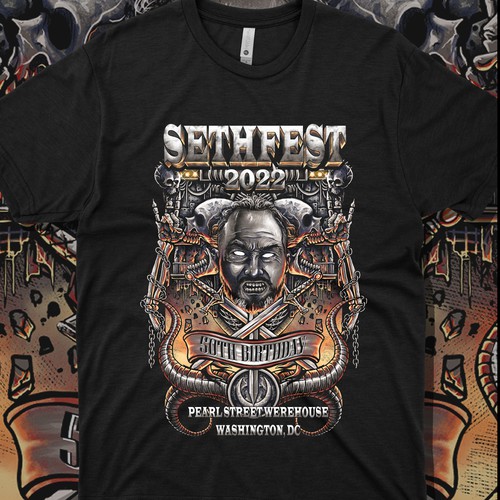 Band t-shirt with the title 'SETHFEST'