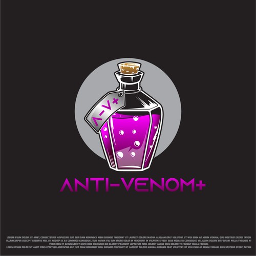 Video game logo with the title 'Anti-Venom+ (A-V+)'