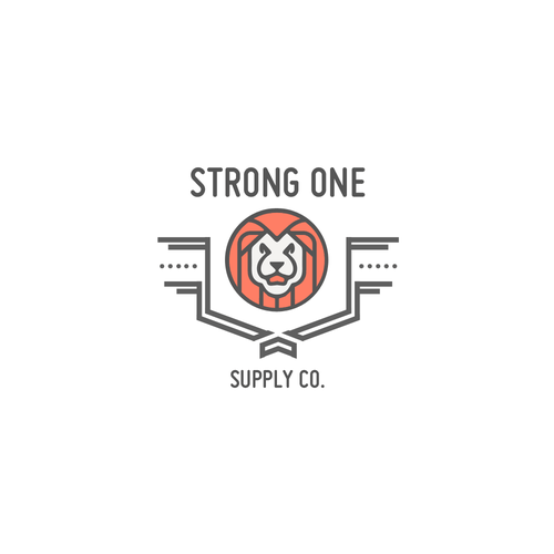 Lion head logo with the title 'Logo for health supplement start-up'