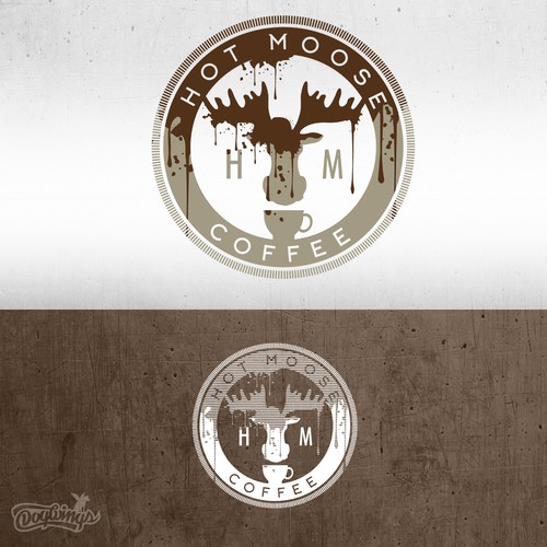 Moose logo with the title 'HOT MOOSE COFFEE'
