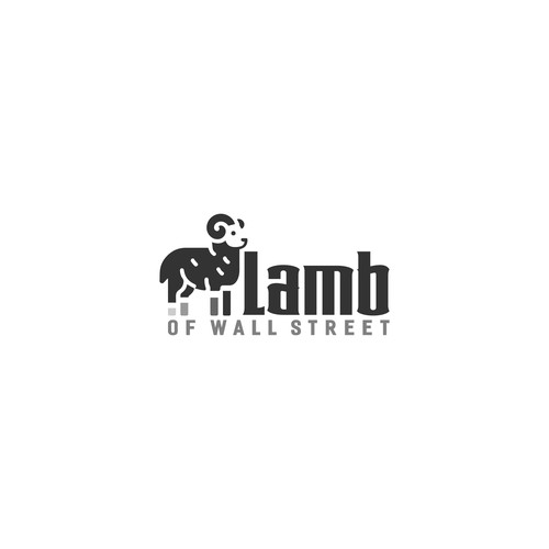 Lamb logo with the title 'logo design for Lamb Of Wall Street'