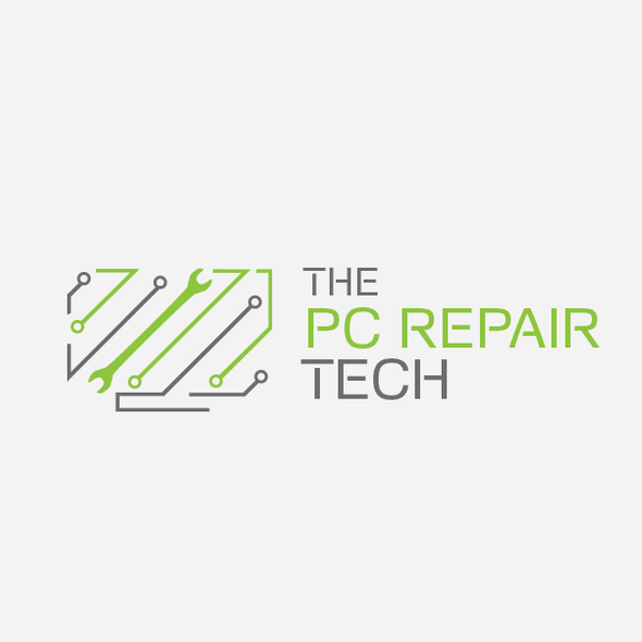 Computer logo with the title 'Modern logo for PC Repair company'