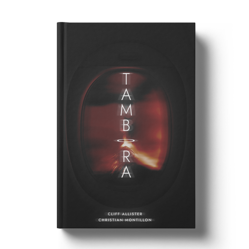 Volcano design with the title 'Book cover design'