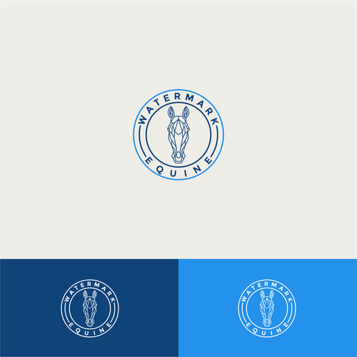 Equestrian logo with the title 'watermark equine '