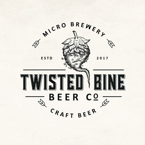 Craft logo with the title 'Twisted Bine Beer Co.'