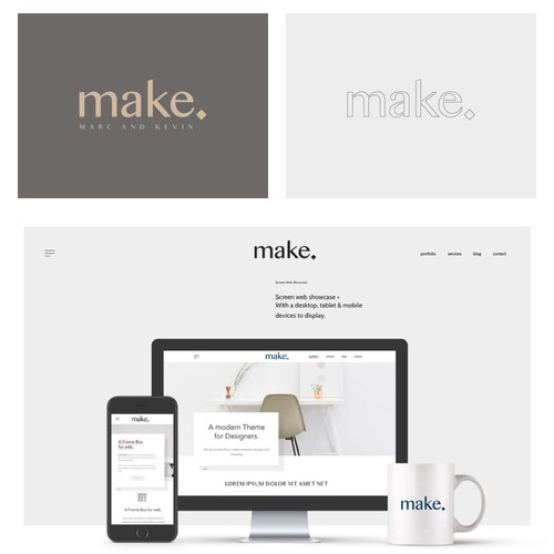 Corporate identity logo with the title 'Logo concept for make'