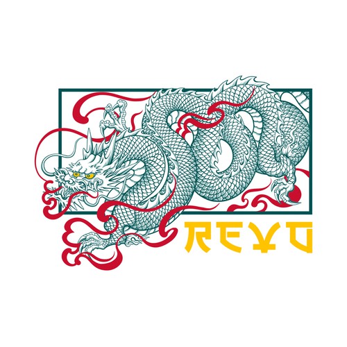 Dragon illustration with the title 'Japan series'