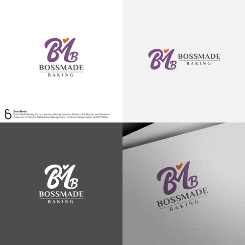 M design with the title 'Logo design for BossMade Baking'
