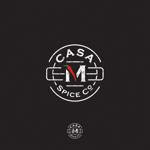 Grill design with the title 'Casa M Spice Co'