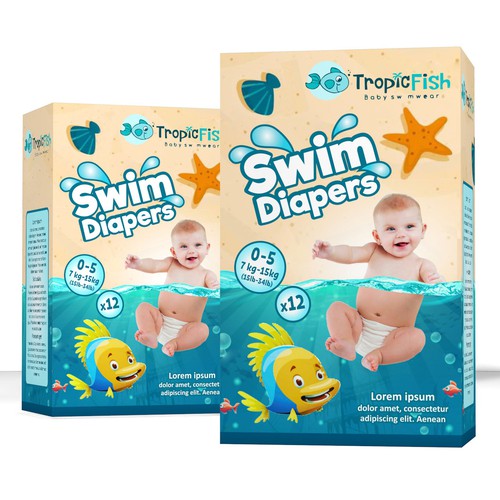 Baby diapers with store designs