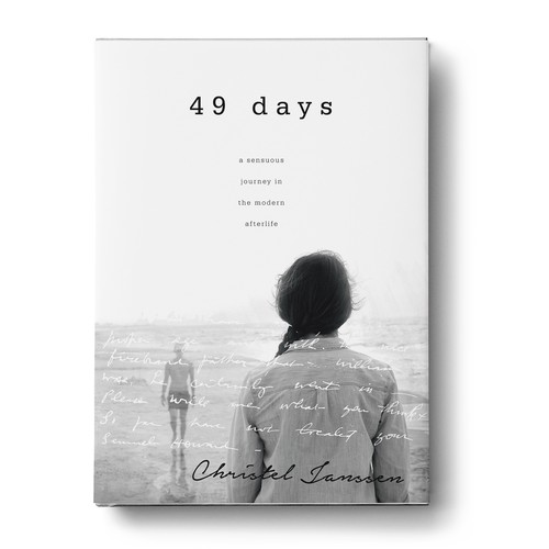 Black and white book cover with the title '49 days'