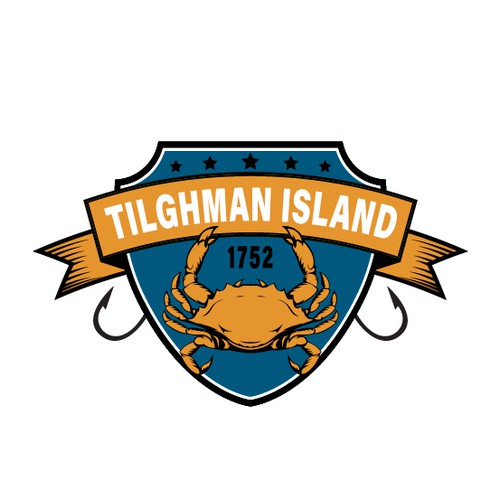 Crab logo with the title 'Logo concept for fishing community'