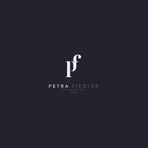 Fancy logo with the title 'a classy logo for a female wedding photographer - Petra Fiedler'