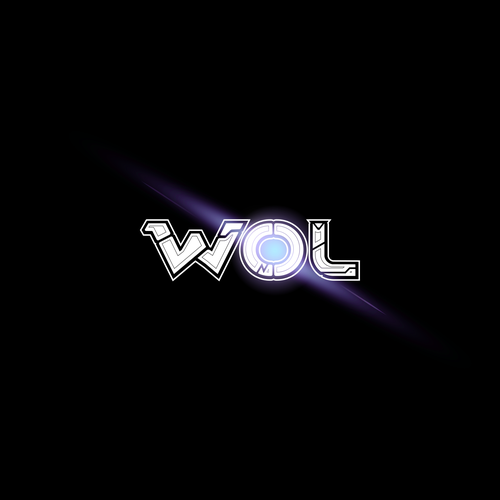Sci-fi logo with the title 'WOL'