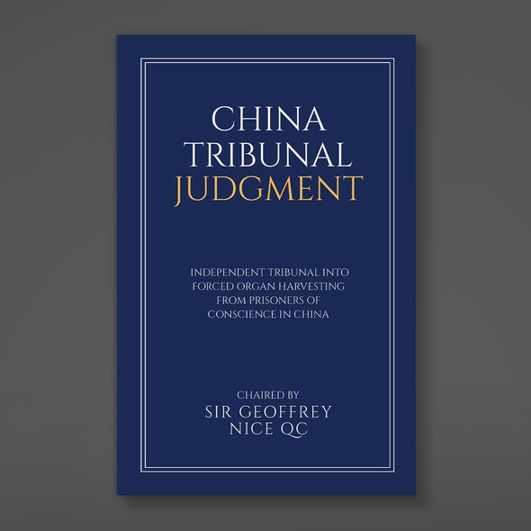 Professional book cover with the title 'China Tribunal Judgment'