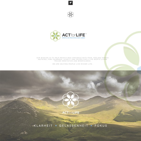 Focus logo，标题为“ACT for Life logo设计”