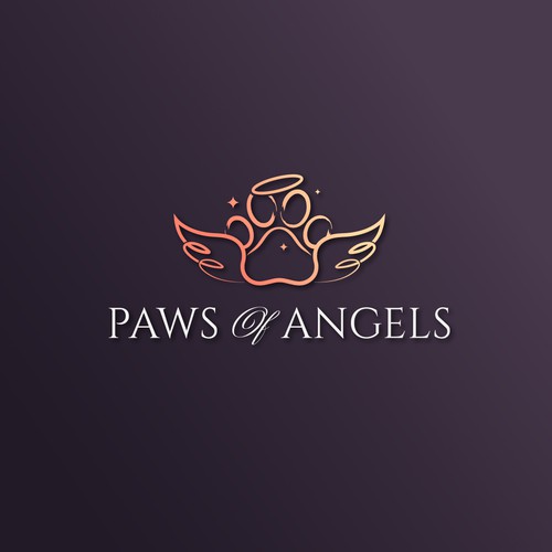 Halo design with the title 'Paws Of Angels'