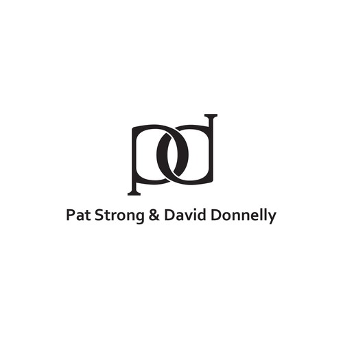 Serif logo with the title 'P&D Monogram Logo for an elder couple.'