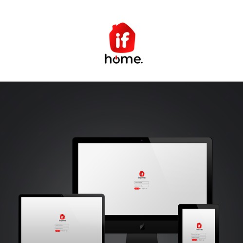 Shape design with the title 'Logo concept for smart home solutions'