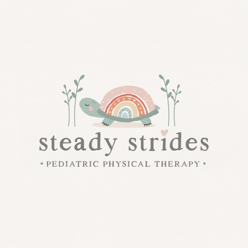 Boho logo with the title 'steady strides'