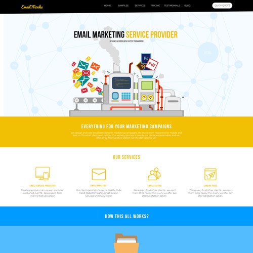 Business website with the title 'Landing Page Design'