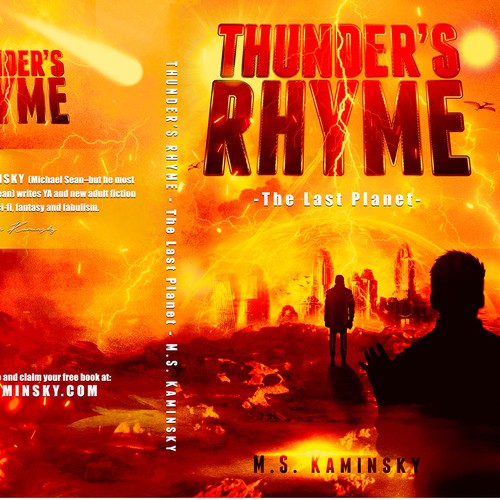 Digital art book cover with the title 'Book Cover for Thunder's Rhyme'