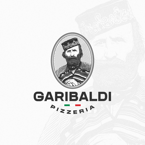 Italian design with the title 'Garibaloli Pizzeria Logo FOR SALE!'