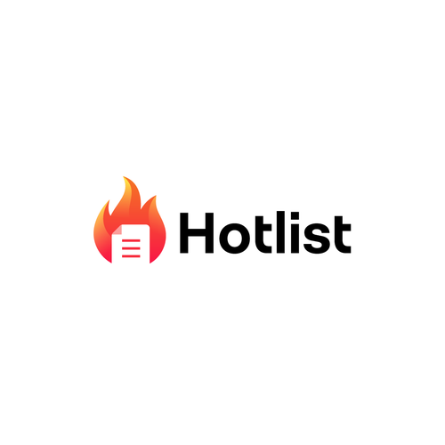 List logo with the title 'Bold logo concept for Hotlist'