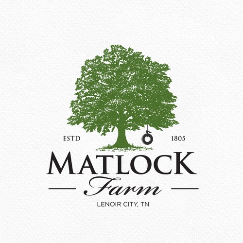 Oak tree logo with the title 'Oak Tree Farm Logo'