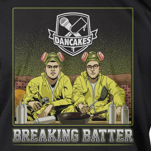 Pancake design with the title 'Breaking Batter (pancake)'