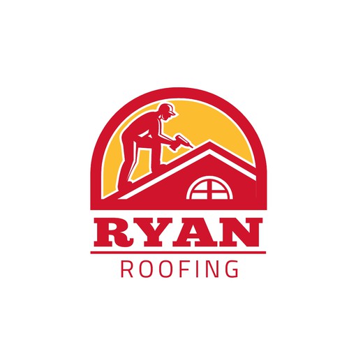 Worker logo with the title 'Ryan Roofing'