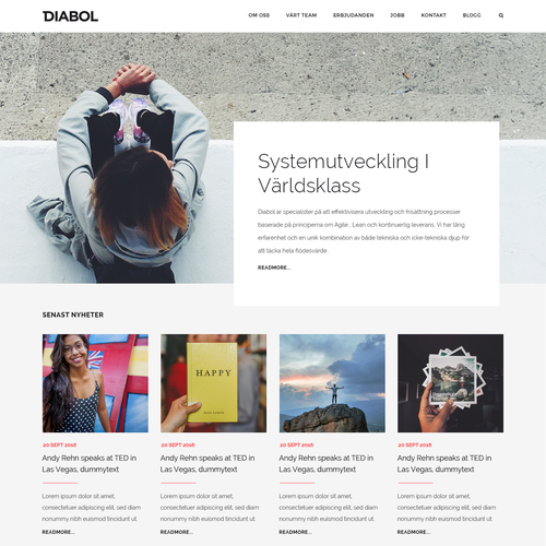 Consultant website with the title 'Website Concept for Technology Company'