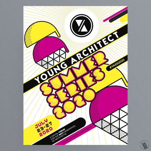 Bauhaus design with the title 'YASS2020 Poster'