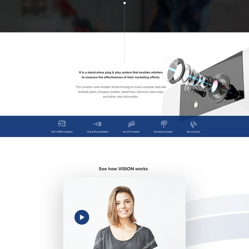 Solid design with the title 'Vision. Web presentation'
