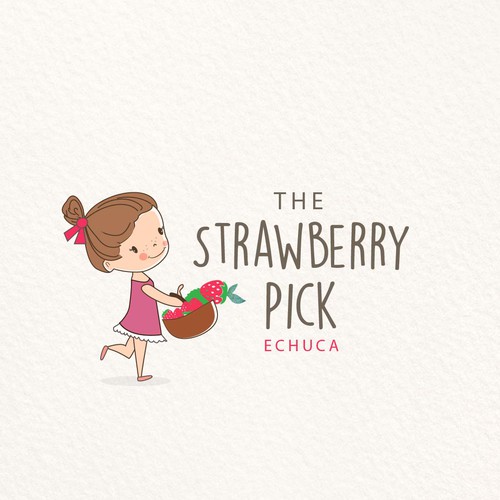 Strawberry logo with the title 'The Strawberry Pick logo'